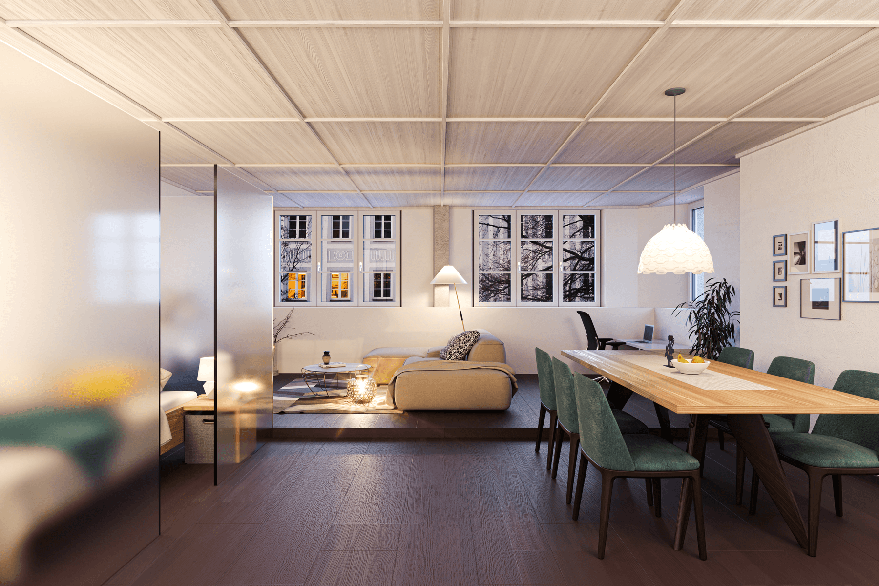 Wohnzimmer mit Sofa